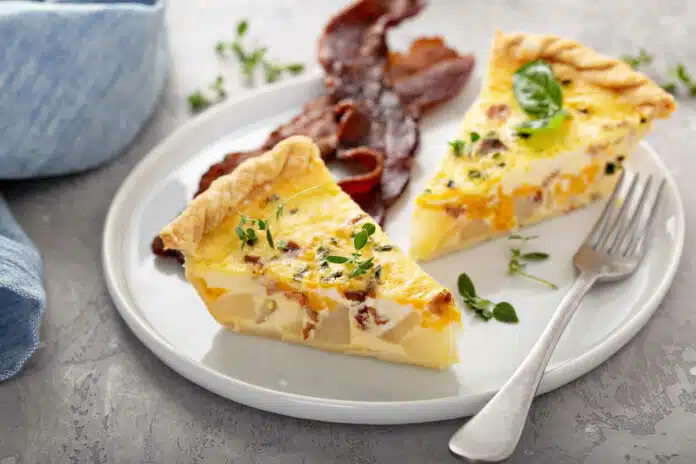 Quiche aux pommes de terre et bacon