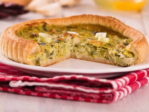 Quiche poireaux à la crème fraiche