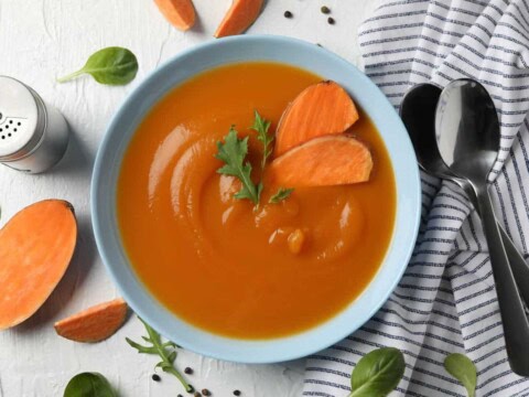 Soupe de patates douces à la crème