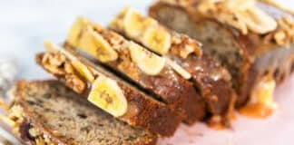 Banana bread au noix et caramel