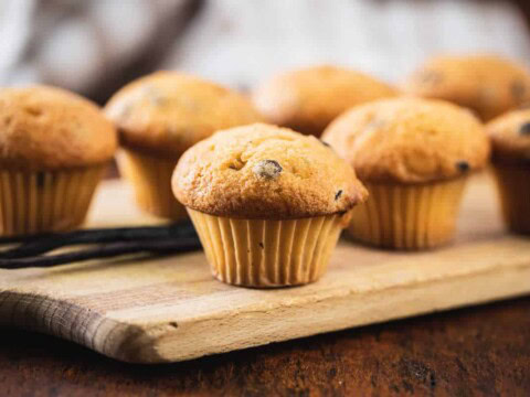 Muffins moelleux vanille et chocolat
