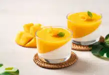 Panna cotta crémeuse à la mangue