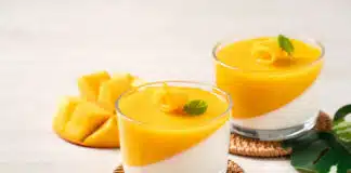 Panna cotta crémeuse à la mangue