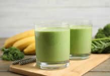 Smoothie banane et chou