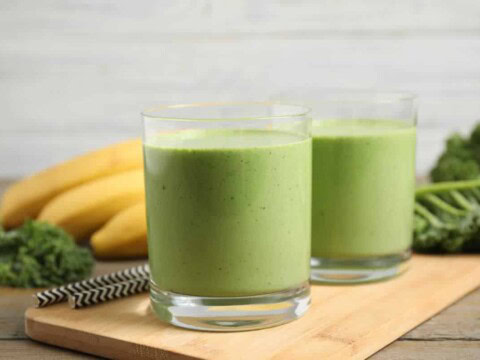 Smoothie banane et chou
