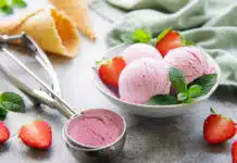 Glace fraise fait maison