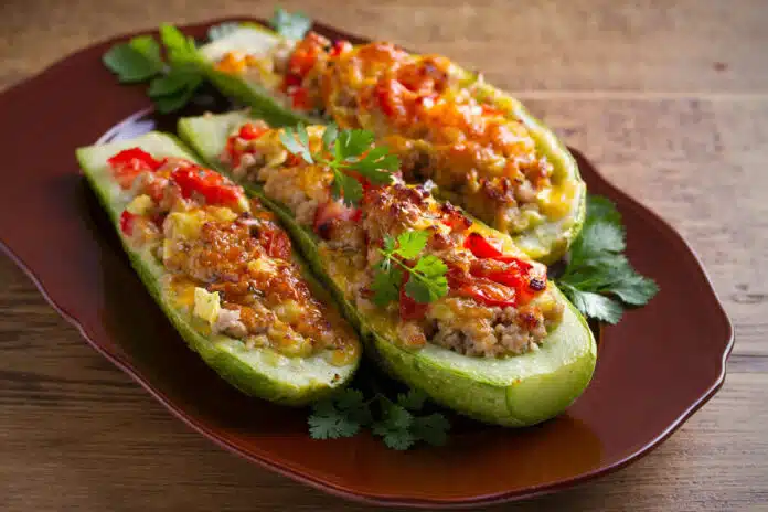 Courgettes farcies pour 4 personnes