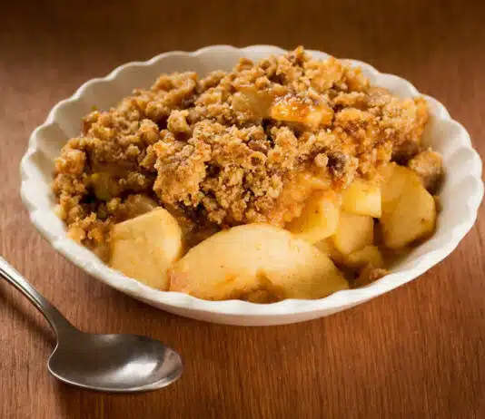 Dessert crumble pomme