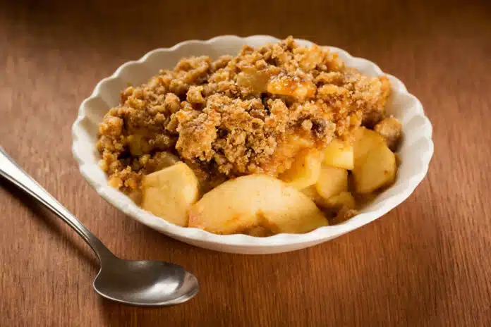 Dessert crumble pomme