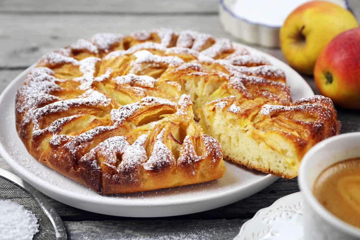 Gâteau moelleux aux pommes sans oeuf