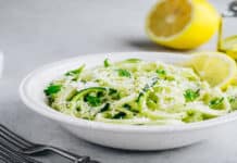 Pâtes végétariennes vertes