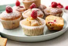 Savoureux muffins aux framboises et vanille