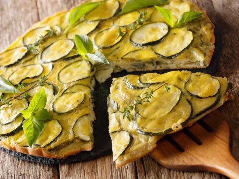 Tarte fine courgette fromage