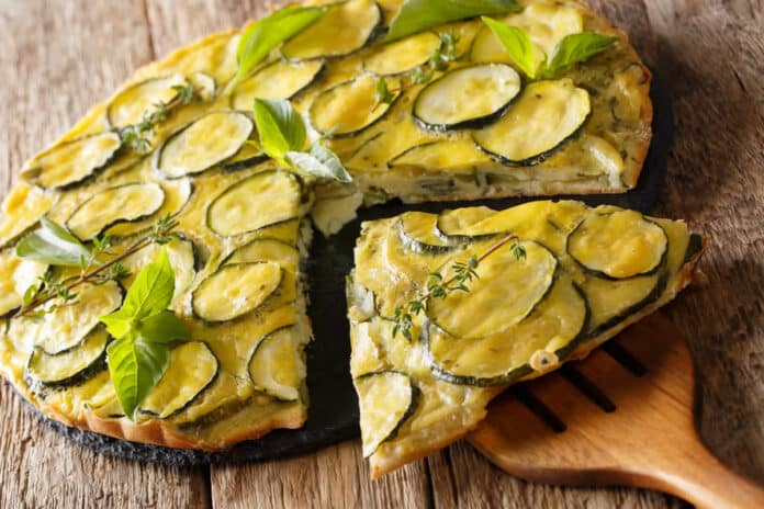 Tarte fine courgette fromage