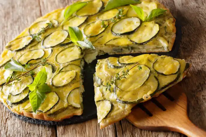 Tarte fine courgette fromage