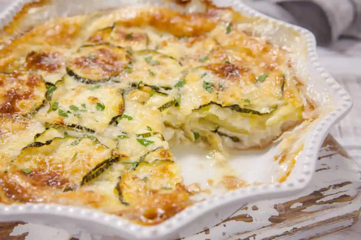 gratin de courgettes à la béchamel
