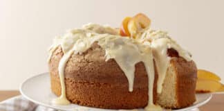 Cake aux pêches et amandes