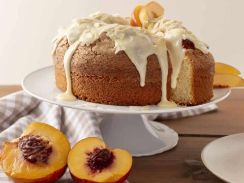 Cake aux pêches et amandes