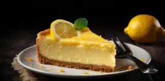 Gâteau crémeux au fromage et citron