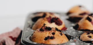 Muffins aux cerises moelleux