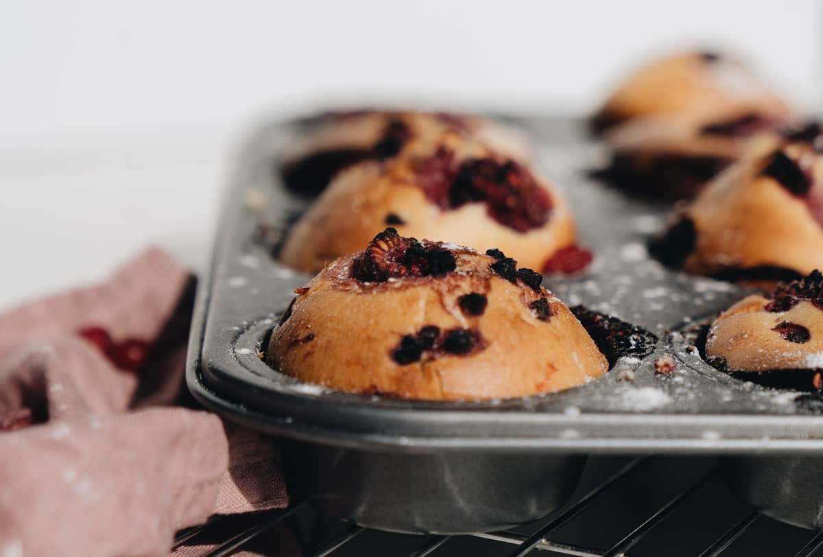 Muffins aux cerises moelleux
