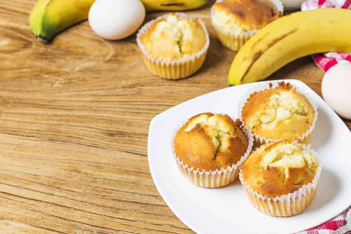 Muffins moelleux à la banane