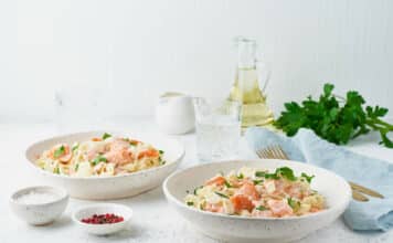 Recette pâtes au saumon frais