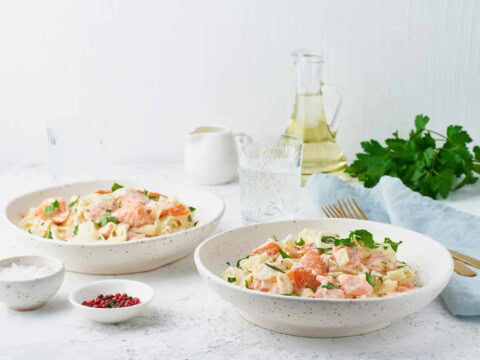 Recette pâtes au saumon frais