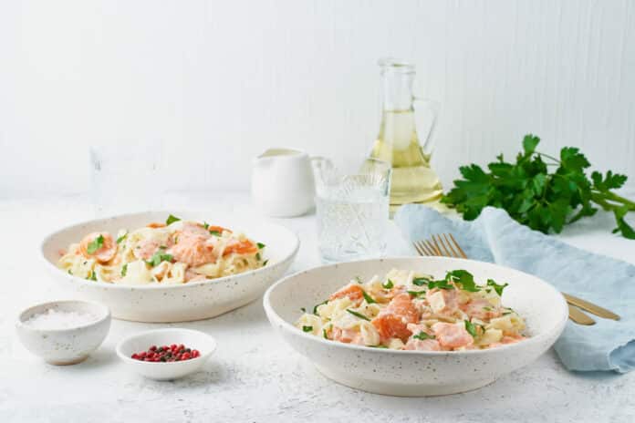 Recette pâtes au saumon frais