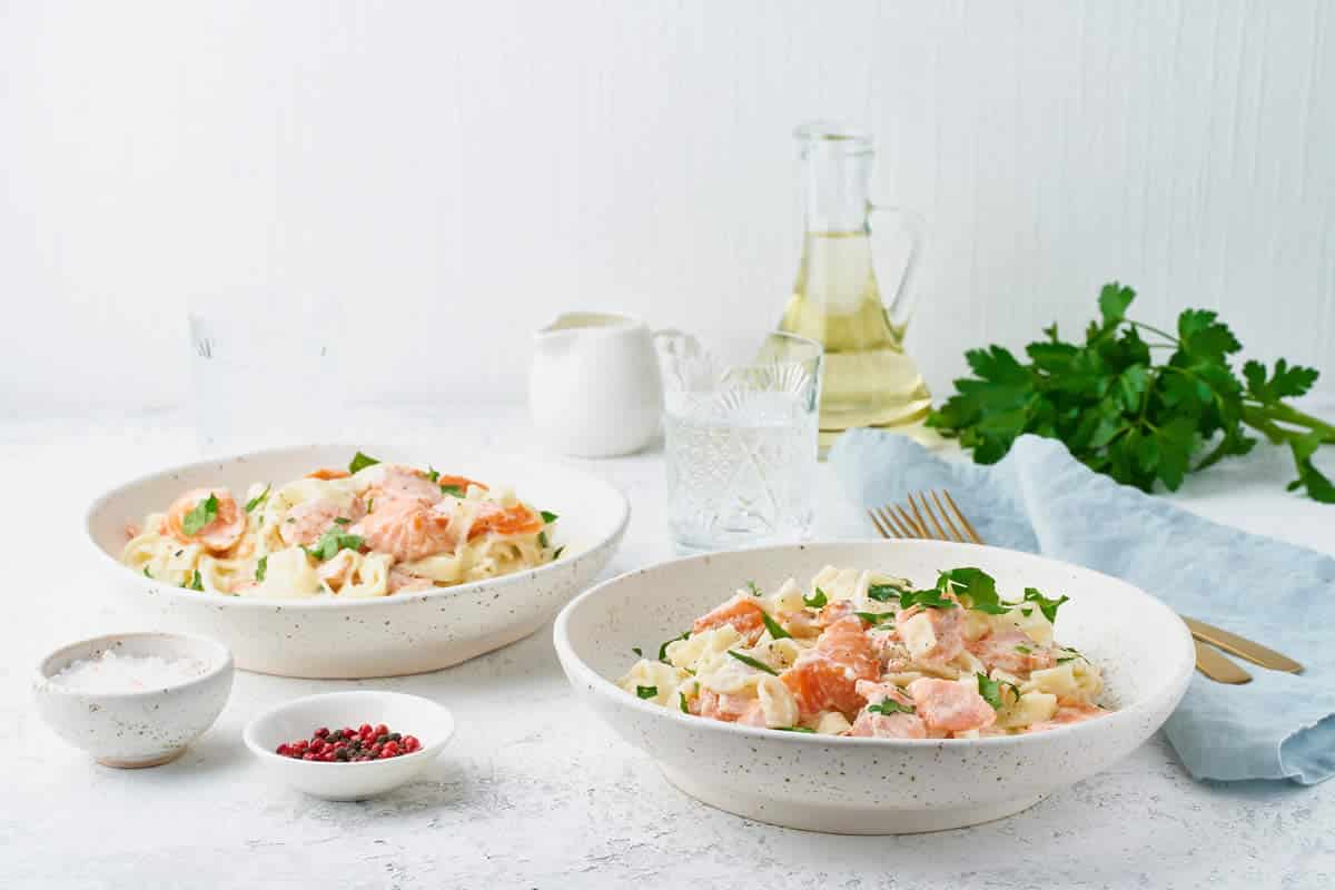 Recette pâtes au saumon frais