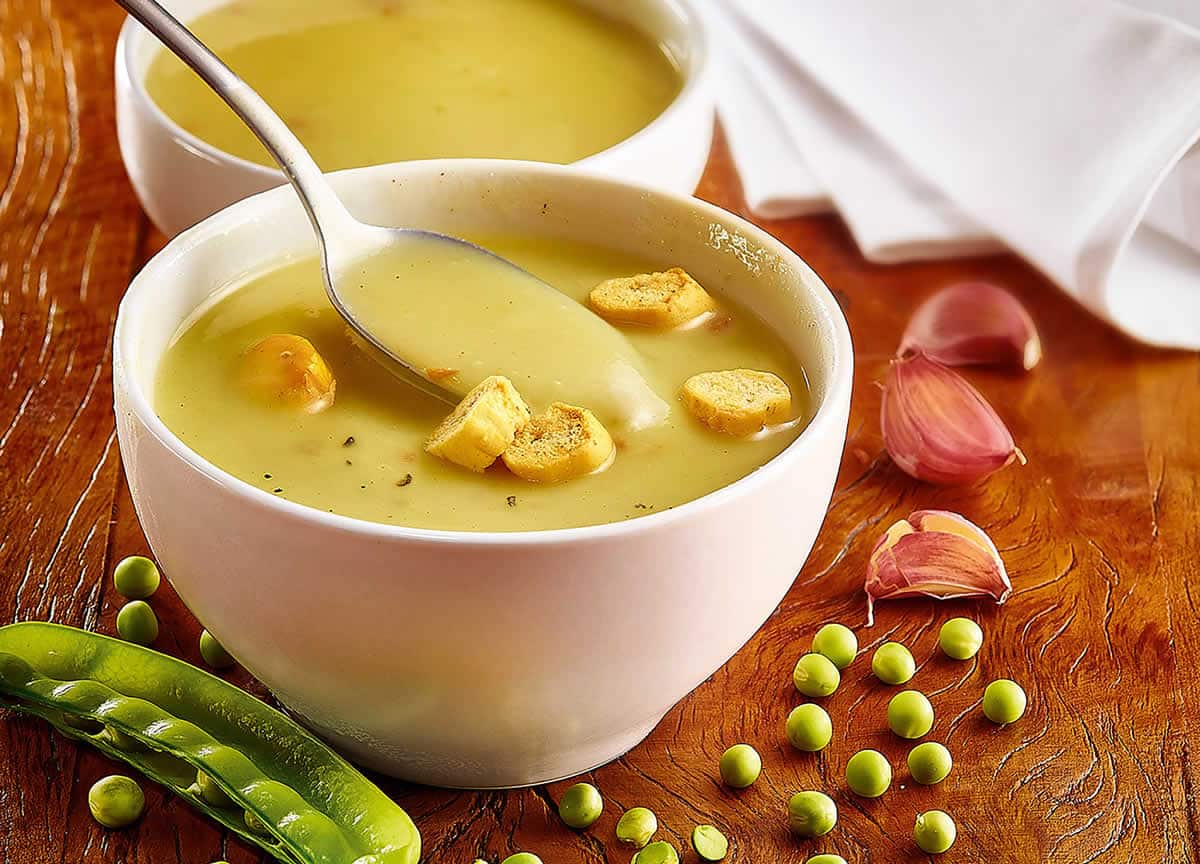Soupe petit pois menthe