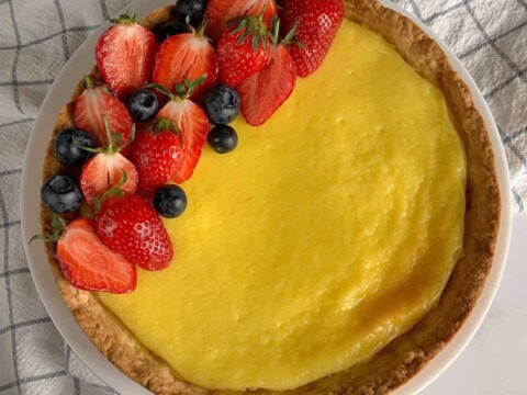 Tarte à la crème pâtissière