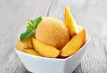 Sorbet à la pêche sans sorbetière