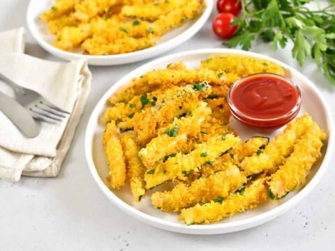 Bâtonnets de courgettes au four