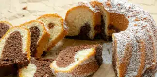 Cake au yaourt et chocolat marbré