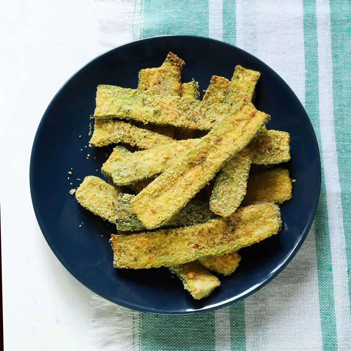 Courgettes panées au four