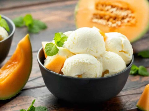 Crème glacée au melon