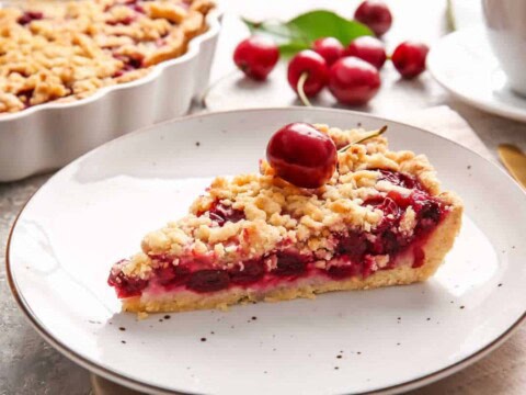 Crumble aux cerises