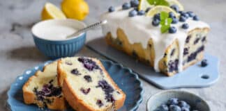Gâteau aux bleuets ou myrtilles moelleux