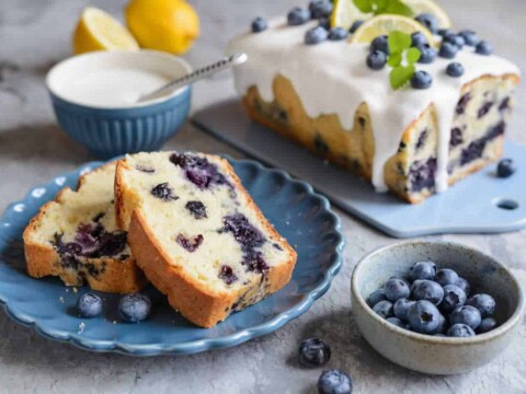 Gâteau aux bleuets ou myrtilles moelleux