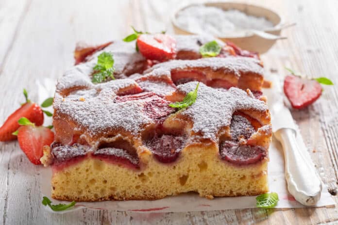Gâteau aux fraises fondant et facile