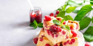 Gâteau léger aux framboises