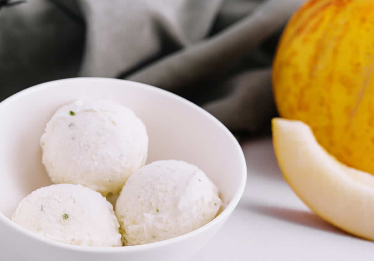 Glace au melon avec ou sans sorbetière