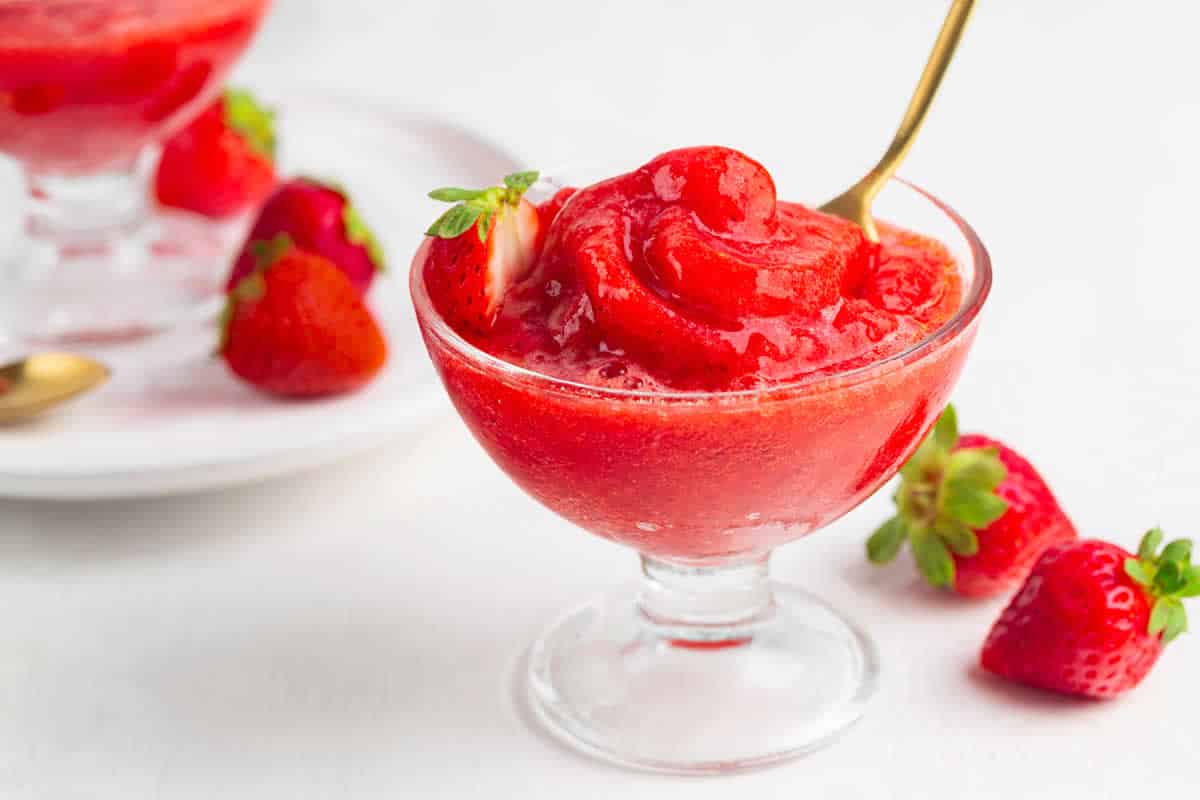 Granité de fraises