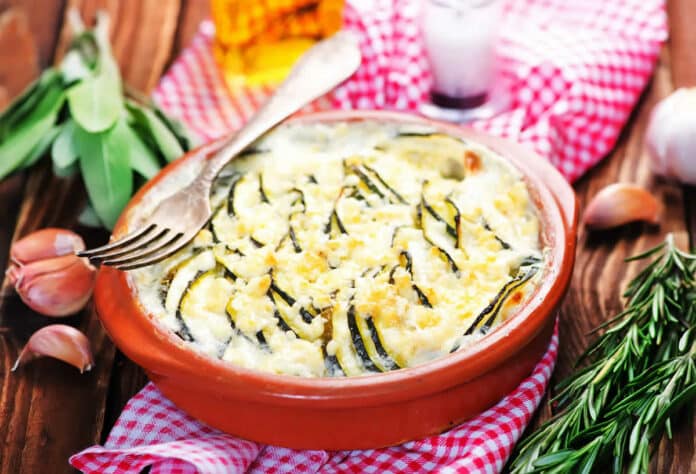 Gratin courgette fromage blanc