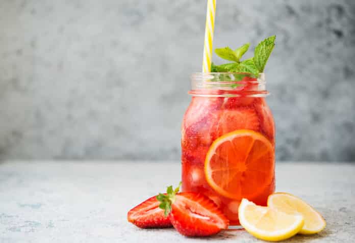 Limonade aux fraises