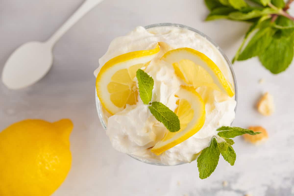 Mousse mascarpone au citron sans oeufs