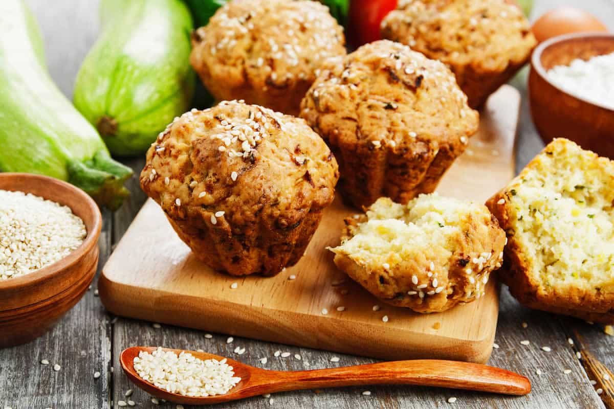 Muffins aux courgettes et au gruyère
