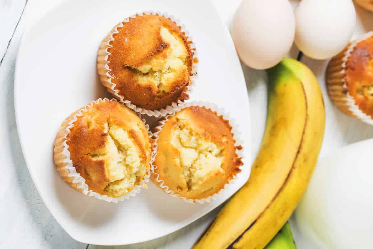 Muffins moelleux à la banane