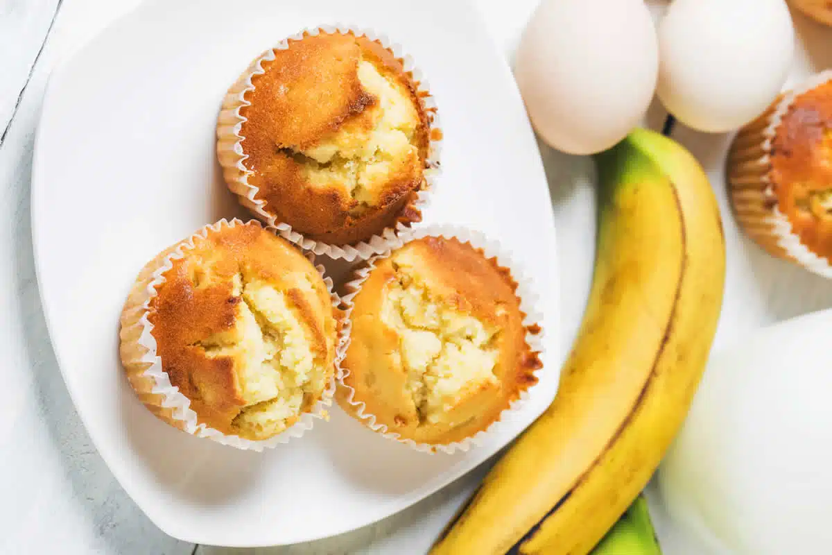 Muffins moelleux à la banane